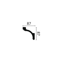 Profil decorativ cu dimensiuni 87 x 87 milimetri