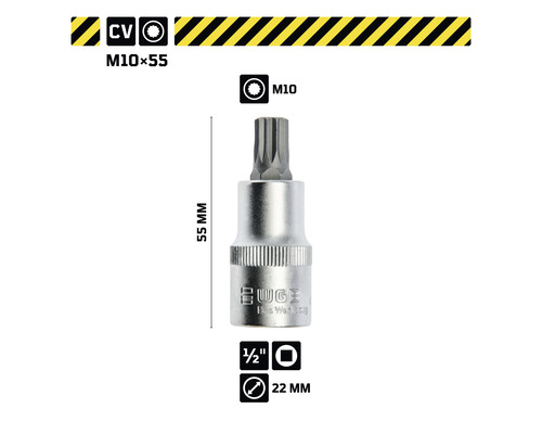 Adaptor sculă Euge M10 x 55 milimetri