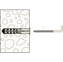 Dibluri plastic cu cârlig Fischer SB 8x40 mm, 2 bucăți-thumb-3