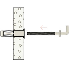 Ancore metalice cu cârlig Fischer HM Ø10x37 mm, filet metric M5, 4 bucăți, pentru perete fals-thumb-2