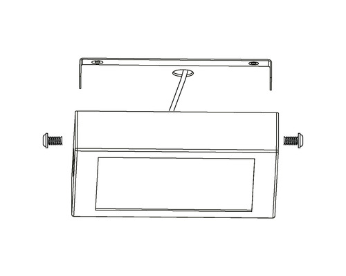Desen explodat al unei lămpi de interior cu material de fixare.