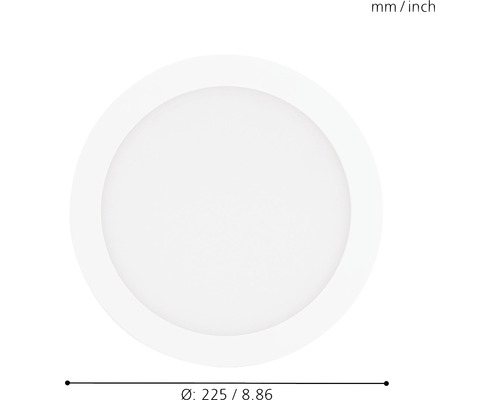 Lumină de plafon rotundă cu diametrul de 225 milimetri