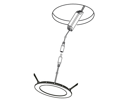Schema de instalare spot LED încastrat