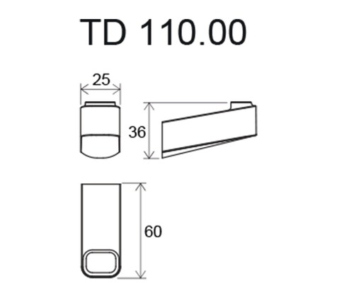 Desen tehnic al produsului cu dimensiuni.