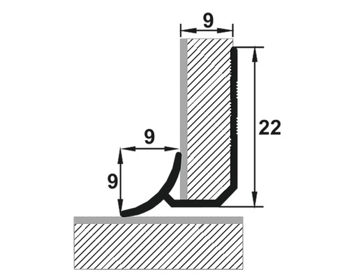 Desen tehnic al unui profil de etanșare cu dimensiuni