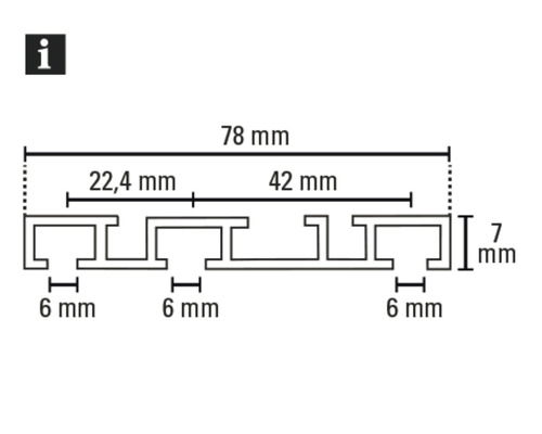Desen tehnic al unui profil cu dimensiuni