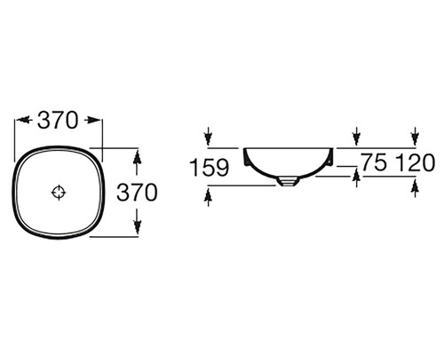 Desen tehnic al unei chiuvete de blat cu dimensiuni