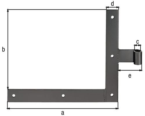 Imaginea unei benzi unghiulare cu dimensiuni.
