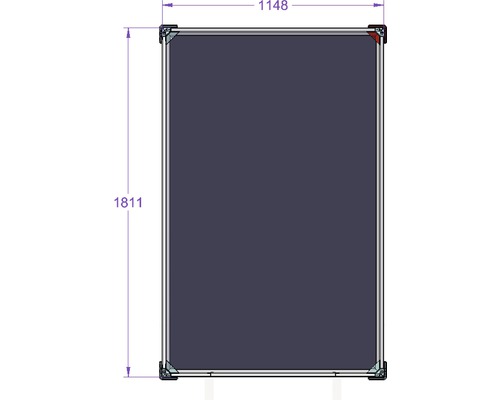 Imagine a unei table cu dimensiunile de 1148 x 1811 mm.