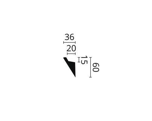 Desen tehnic al unei baghete decorative cu dimensiuni