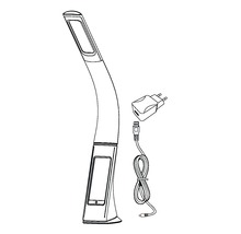 Lampă de masă LED cu cablu USB și adaptor de alimentare