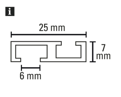 Desen tehnic al profilului cu dimensiuni