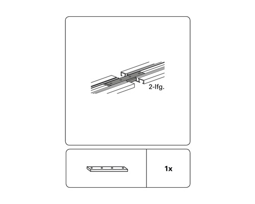 Element de conectare pentru șine, 2 bucăți