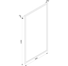 Oglindă baie dreptunghiulară Cordia BRW Line 65x120 cm ramă neagră