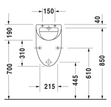 Desen tehnic al unui WC cu dimensiuni