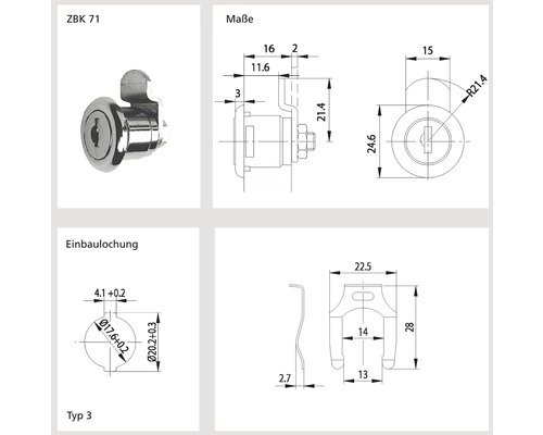 Desen tehnic ZBK 71 cu dimensiuni