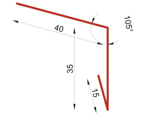 Desen tehnic cu dimensiuni pentru un profil