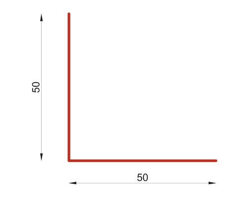 Profil unghiular cu dimensiuni 50 x 50 milimetri