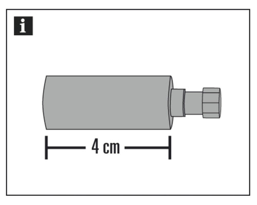 Imagine a unui cilindru de 4 cm lungime cu conector
