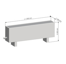 Ventiloconvector 400x1000x180 mm alb incl. suport fixare pe podea