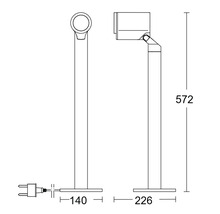 Stâlp pitic Spot Way GU10 1x7,86W, 57,2 cm, bec LED inclus, pentru exterior IP44, antracit-thumb-5 Stâlp pitic Spot Way GU10 1x7,86W, 57,2 cm, bec LED inclus, pentru exterior IP44, antracit-thumb-5