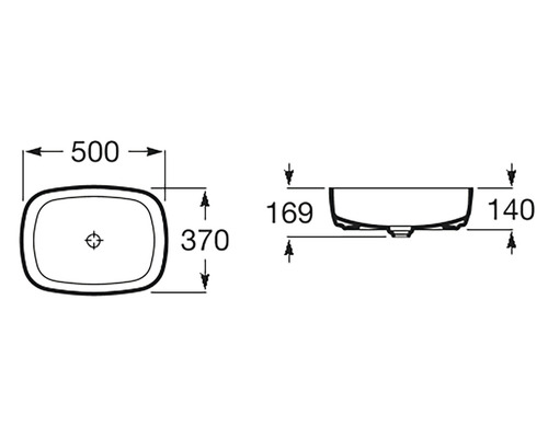 Desen tehnic al unei chiuvete de blat cu dimensiuni