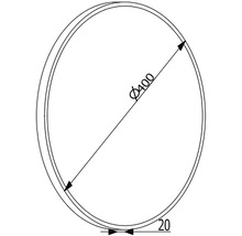 Garnitură rotundă cu diametrul de 400 mm și grosimea de 20 mm