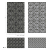 Fototapet vlies Smart Art Easy 47230 ornamente 3D antracit 159 x 270 cm