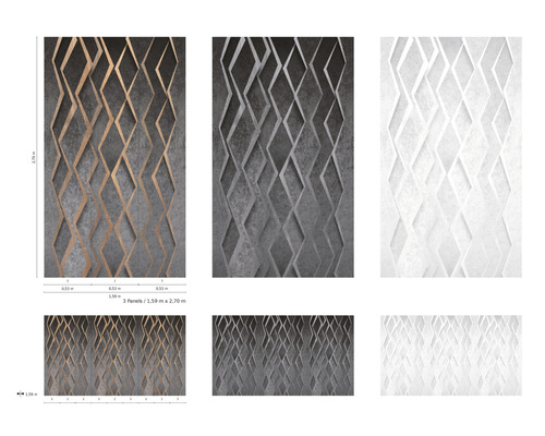 Panouri decorative de perete cu model de romburi în diferite variante