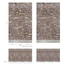 Fototapet vlies Smart Art Easy 47254 cărămidă roșu 159x270 cm
