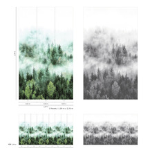 Fototapet vlies Smart Art Easy 47268 pădure antracit/gri 159x270 cm