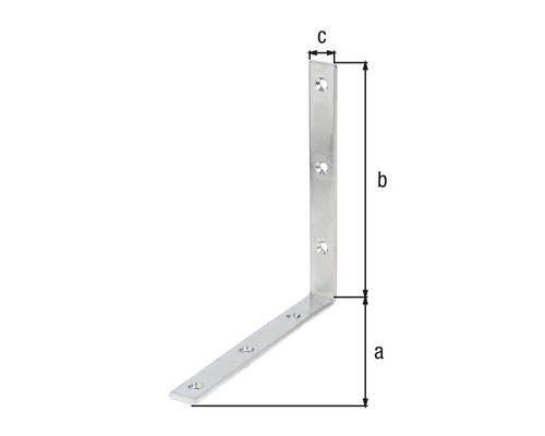 Conector unghiular cu dimensiunile a, b și c