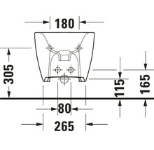 Desen tehnic al unui WC cu dimensiuni