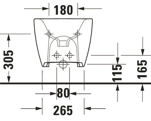 Desen tehnic al unui WC cu dimensiuni