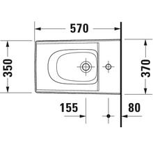 Desen tehnic al unui WC suspendat cu dimensiuni