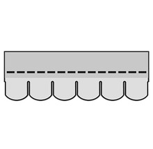 Sindrilă bituminoasă IKO semirotundă roșie 3 mp-thumb-3