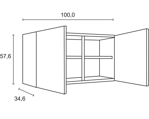 Desen al unui dulap de perete cu dimensiuni