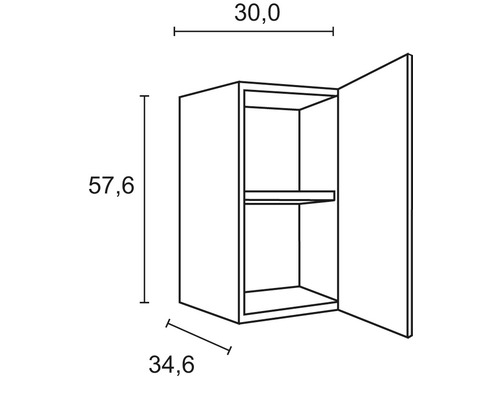 Imagine cu un dulap suspendat cu dimensiuni