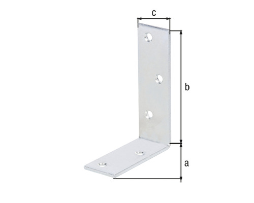 Conector unghiular cu dimensiunile a, b și c