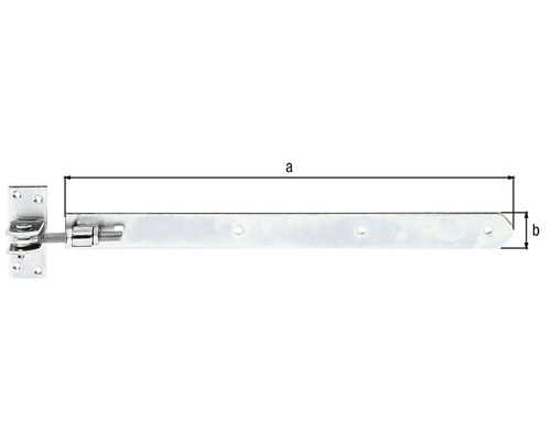 Bandă reglabilă cu dimensiunile a și b.