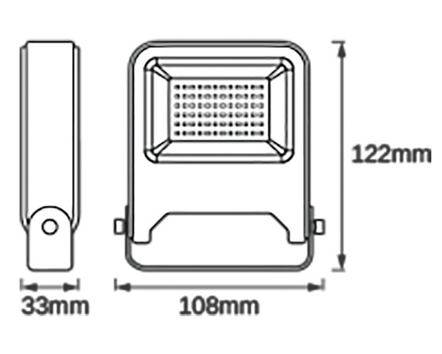 Desen tehnic al unui reflector LED cu dimensiuni