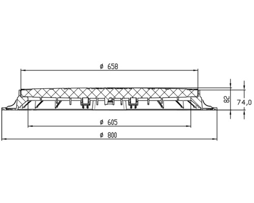 Desen tehnic clapetă de vizitare cu dimensiuni