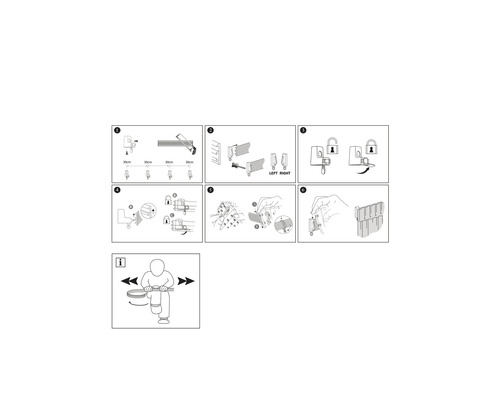 Instrucțiuni de asamblare pentru o șină de agățat
