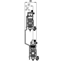 Emmeti Kit distribuitoare inox, debitmetre, robineţi termostatabili M24x19, 9 circuite-thumb-2