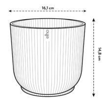 Mască pentru ghiveci Vibes Ø 16 cm H 14,8 cm albastru