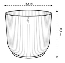Mască pentru ghiveci Elho Vibes plastic Ø 18 cm H 16,8 cm alb