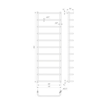 Desen tehnic al unui radiator de prosoape cu dimensiuni