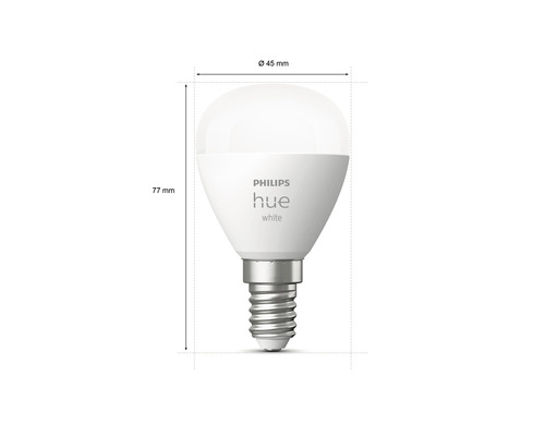 Bec Philips Hue, dimensiuni 45 x 77 milimetri
