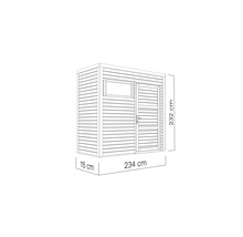 Căsuță de grădină Cubo 1 cu podea 234x115 cm, natur