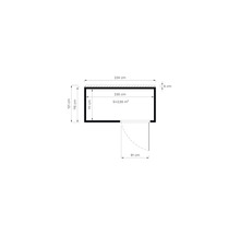 Căsuță de grădină Cubo 1 cu podea 234x115 cm, natur